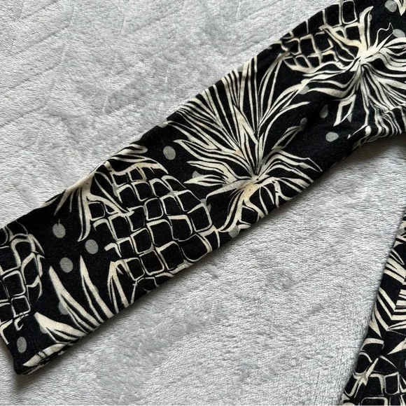 Ava Sky Hawaii Pineapple Print Boat Neck‎ Dress Black/Off-White Size XS - Picture 7 of 9